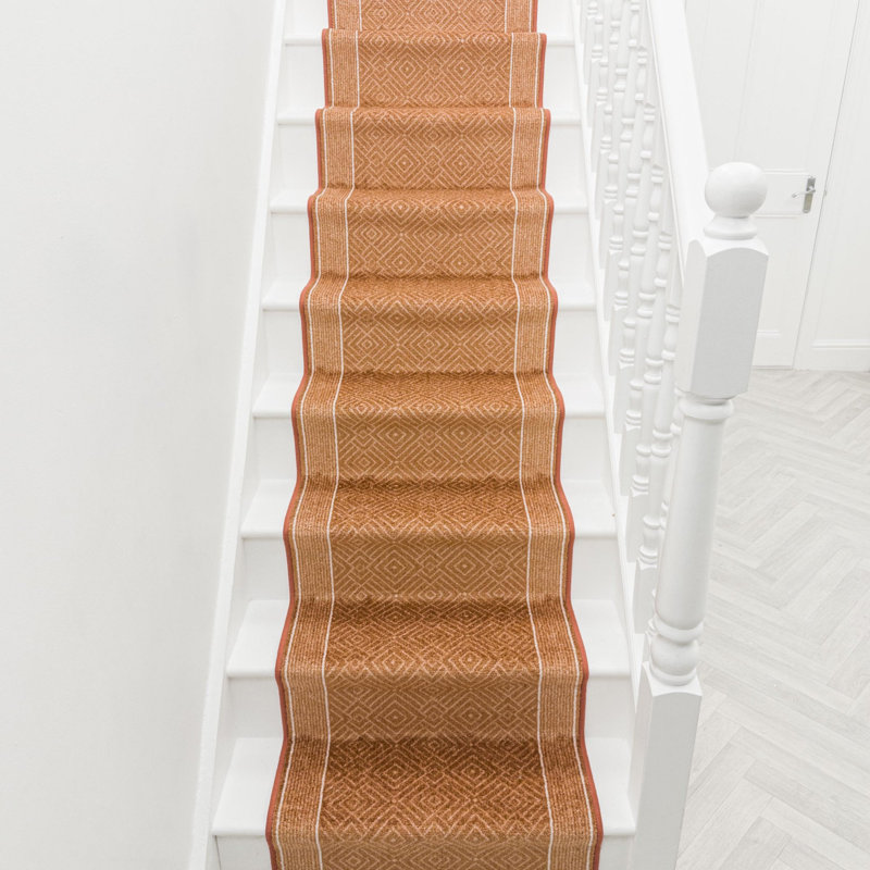 Stair Runner Geometric Machine Tufted Area Rug, Runner 80 x 600 cm