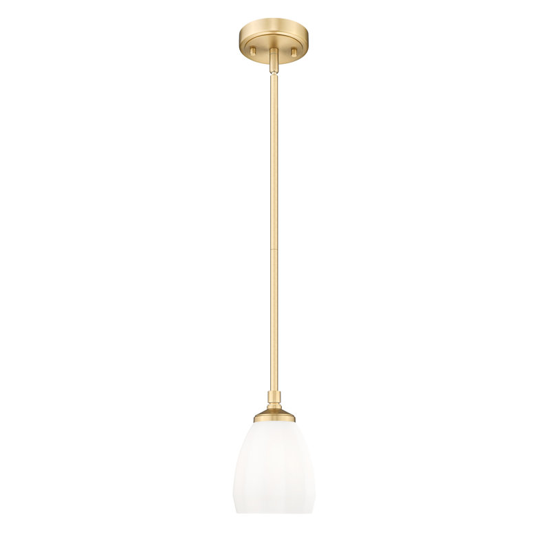 Luminaire suspendu 1 lumière Oren, Doré, H 8 po x l 5,5 po