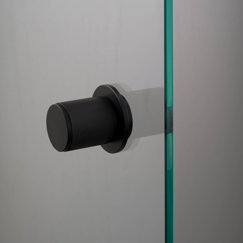 Cylindrical Knob with Round Rosette, Welders Black