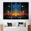 Heaven’S Sacred Bloom - Ensemble de salon mural art abstrait paysage-108316576-108316573
