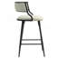 ENSEMBLE DE 2 tabourets de bar à hauteur de comptoir en velours côtelé avec dossier, base en chrome doré et repose-pieds-1995816106