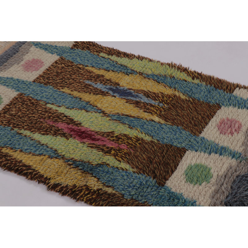 Scandinavian One-of-a-Kind 2’7”x4’2” Hand Knotted Area Rug
