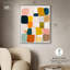 "Pixel Patchwork III", reproduction murale sur toile par Art Remedy, cadre argenté, 30 x 36-174977047-174977051