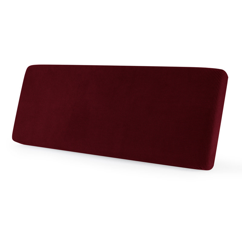Box Cushion Loveseat Slipcover, Wine