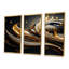 Ensemble de salon d'art futur or liquide-392240124-392240116