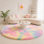 Tapis rond moelleux, tapis à poils longs pelucheux doux pour le balcon de la chambre à coucher, tapis moelleux pour la décoration intérieure, tapis décoratif antidérapant confortable.