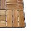 20 carreaux de terrasse entrecroisés à motif carreauté, plancher de bois franc d'acacia jaune carré 12 po x 12 po