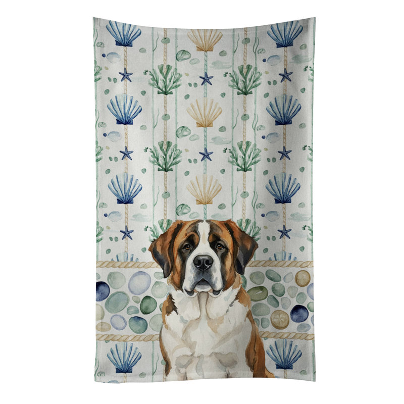 Serviette de cuisine Brindle and White, Brindle and White Saint Bernard