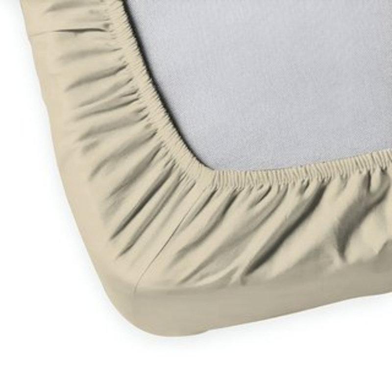 400TC Sateen Solid Cotton Fitted Sheet Fits Upto 8" Deep Pocket, Taupe, Full XL Fitted Sheet