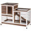 Cage à lapin surélevée en bois