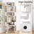 6-tier Storage Bookshelf S-shaped Geometric Bookcase With Anti-toppling Kits-1247895048