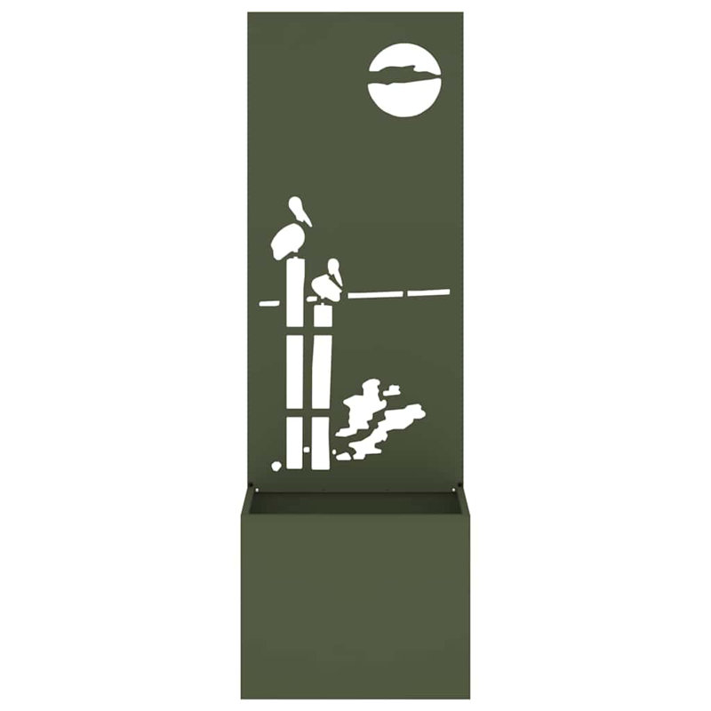 Planter Box, Olive Green, 140cm H x 50cm W x 50cm D