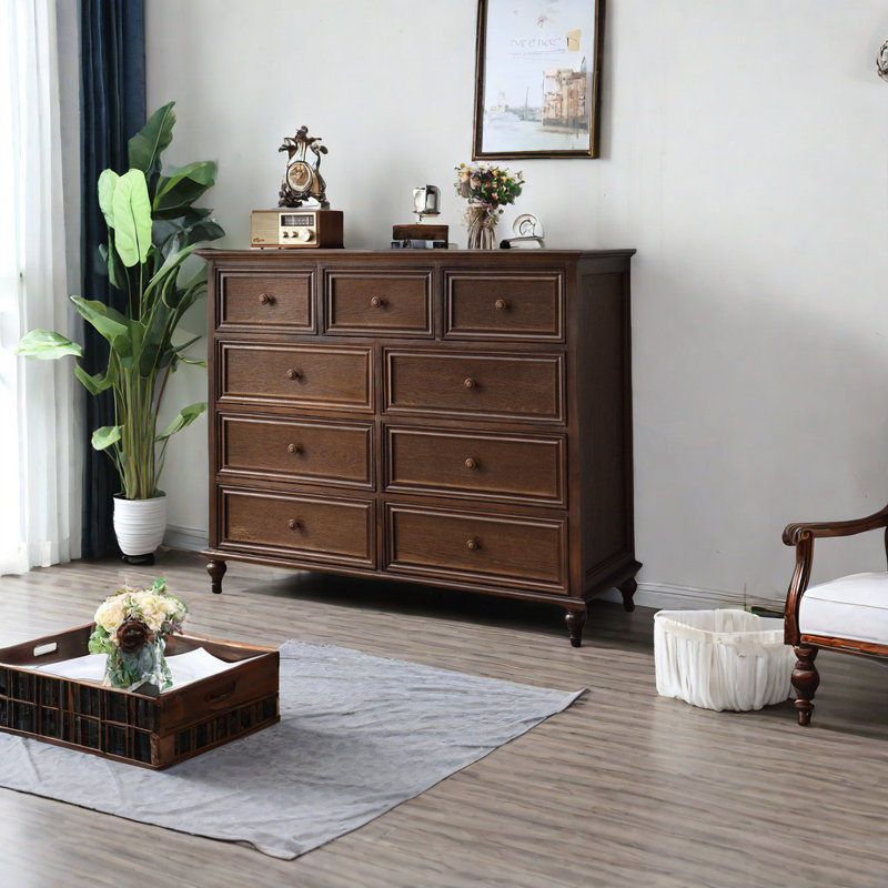 Modern Simple Bedroom Solid Wood Entrance Cabinet Solid Wood Accent Chest