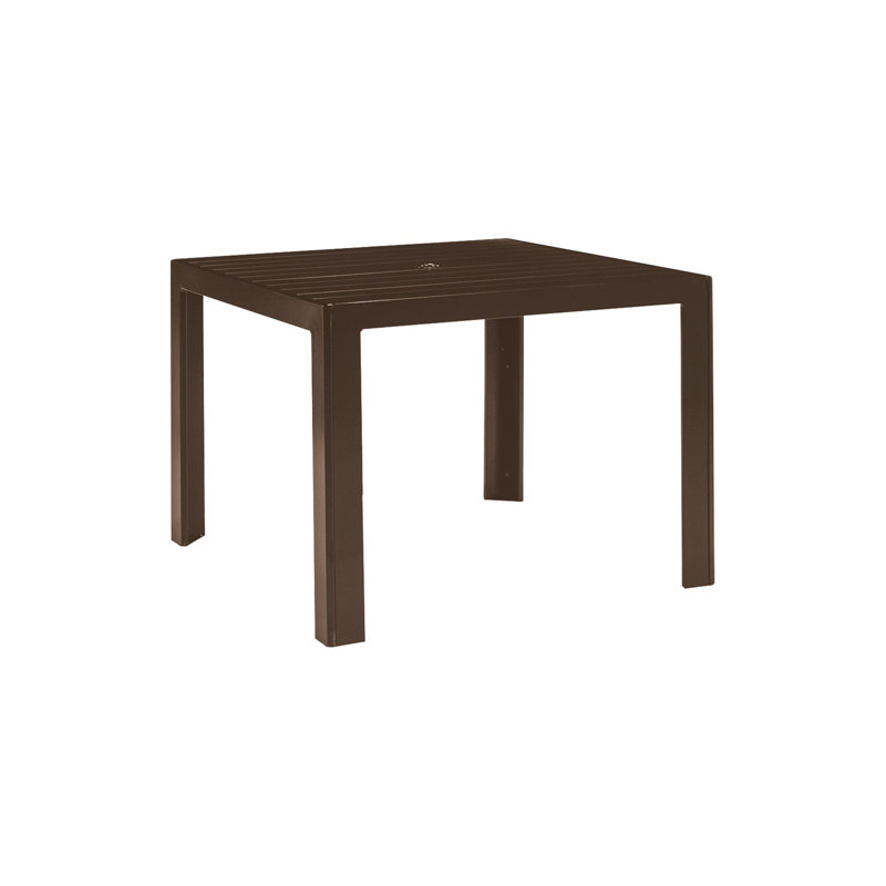 Table de salle à manger en aluminium, l 36 po x L 36 po x H 29,25 po, Greco