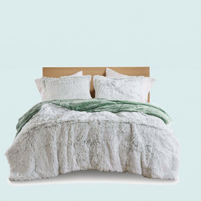Shaggy Faux Fur Comforter Mini Set