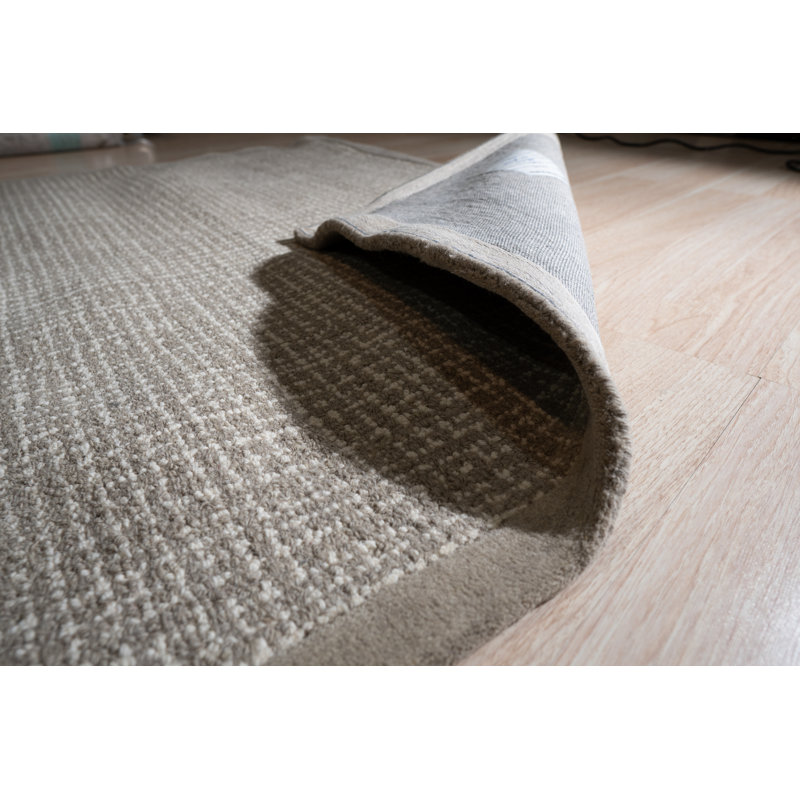 Hand-Tufted Timothy Light Brown Wool Transitional Rug, 5' x 8'