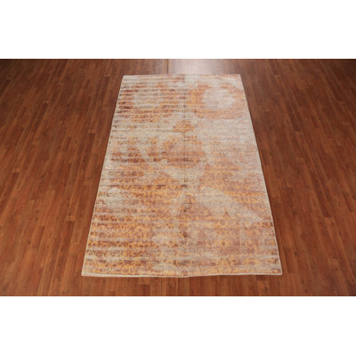 Tapis indien à rayures en laine