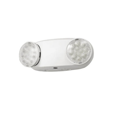 E2 LIGHTING Indoor Dual Head Emergency Light | 2.4W | 90-Min Battery Backup | 120-277V