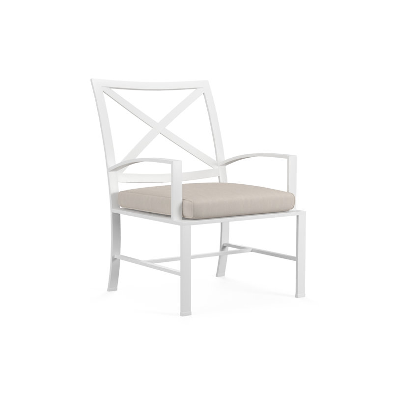 Bristol Outdoor Dining Armchair, Canvas Flax Sunbrella® Canvas