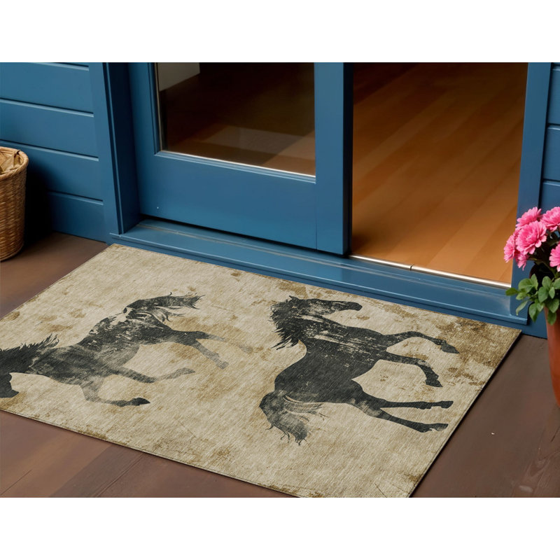 Tapis intérieur lavable pour cheval 3 pi x 5 pi