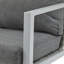 Chaise longue polyvalente en aluminium gris avec coussin souple-894936737