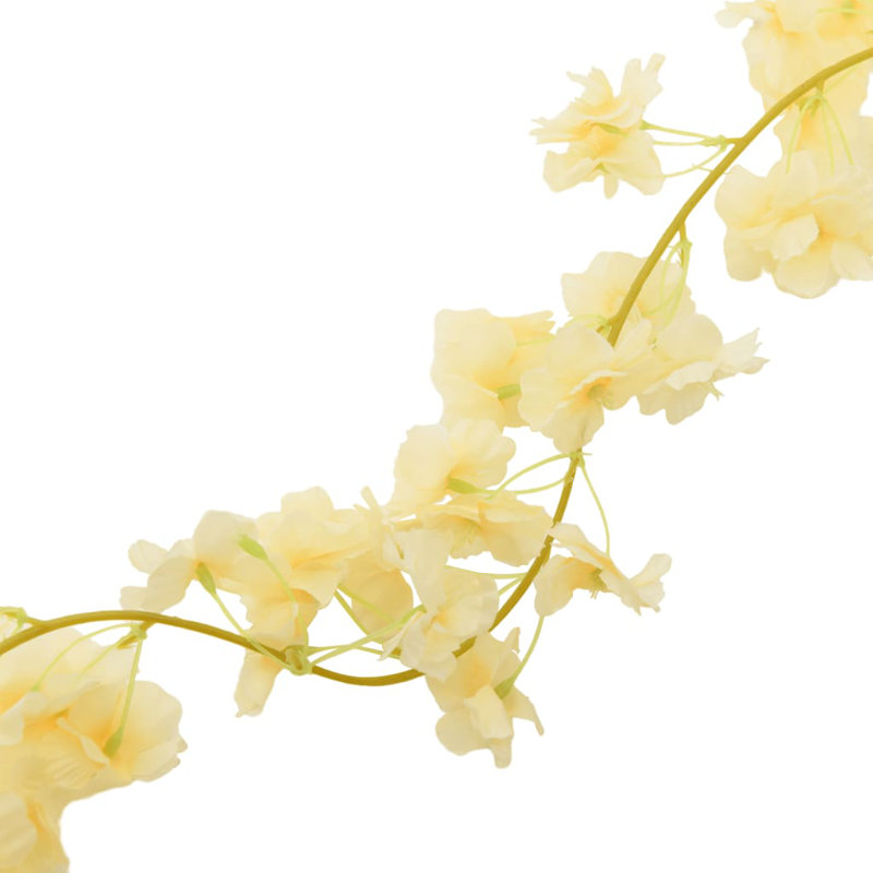  Flower Garlands 6 pcs 180 cm, Champagne