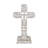 Distressed White Ornate Wooden Cross w/ Base 13x7.5x5