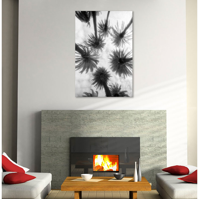 «Parmi les palmiers», reproduction de photo, Pas de tapis, Toile tendue, H 42 po x l 28 po x P 1,5 po