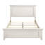 Lit double pleine grandeur en blanc, meubles en bois avec tête de lit et rails, lit blanc moderne requis par un sommier-1781423575
