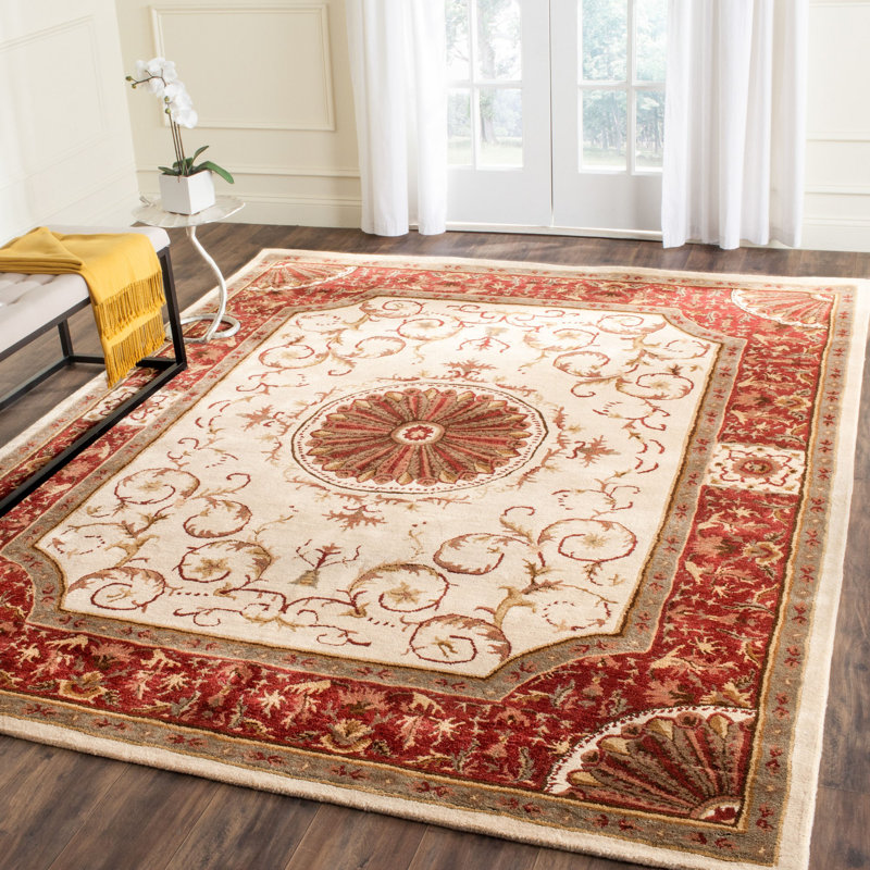 Latarra Hand Tufted Wool Oriental Rug, Rectangle 6' x 9'