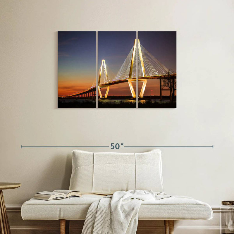 Lilie Arthur Ravenel Jr Bridge Lights, H 24 po x l 38 po