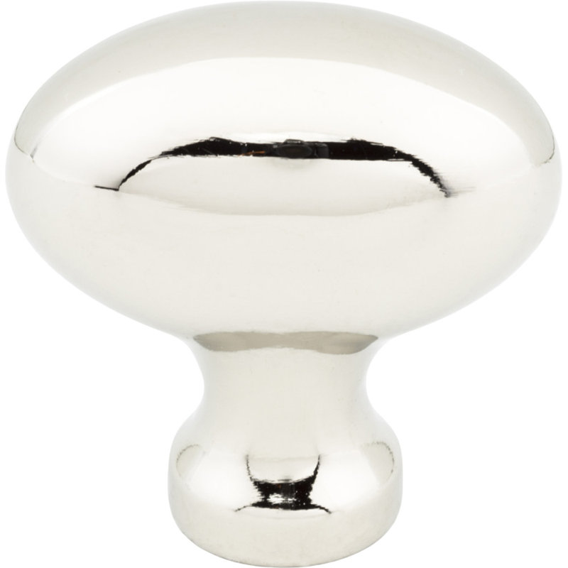 Lyon Oval Knob, Polished Nickel