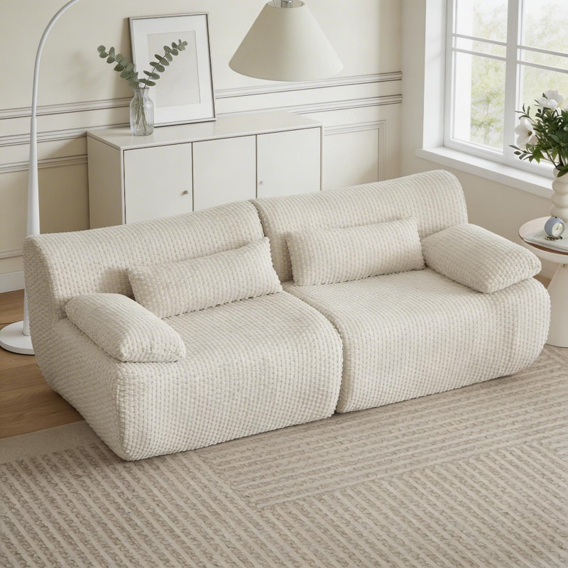 Boneless Sectionals, Velours côtelé gris