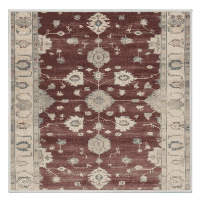 Machine Washable Overdyed Beige Area Rug