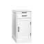 Armoire de rangement modulaire en noyer brun pour le couloir - Maximisez l'utilisation de l'espace avec un espace de rangement blanc