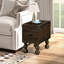 Aldiana - Table d'appoint en bois massif coloré avec tiroir, attrait rétro pour la chambre à coucher et le salon, finition de rangement facile à assembler, design, rapide-121256813