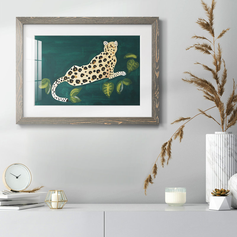" Lethargic Leopard I ", 22" H x 32" W , Gray