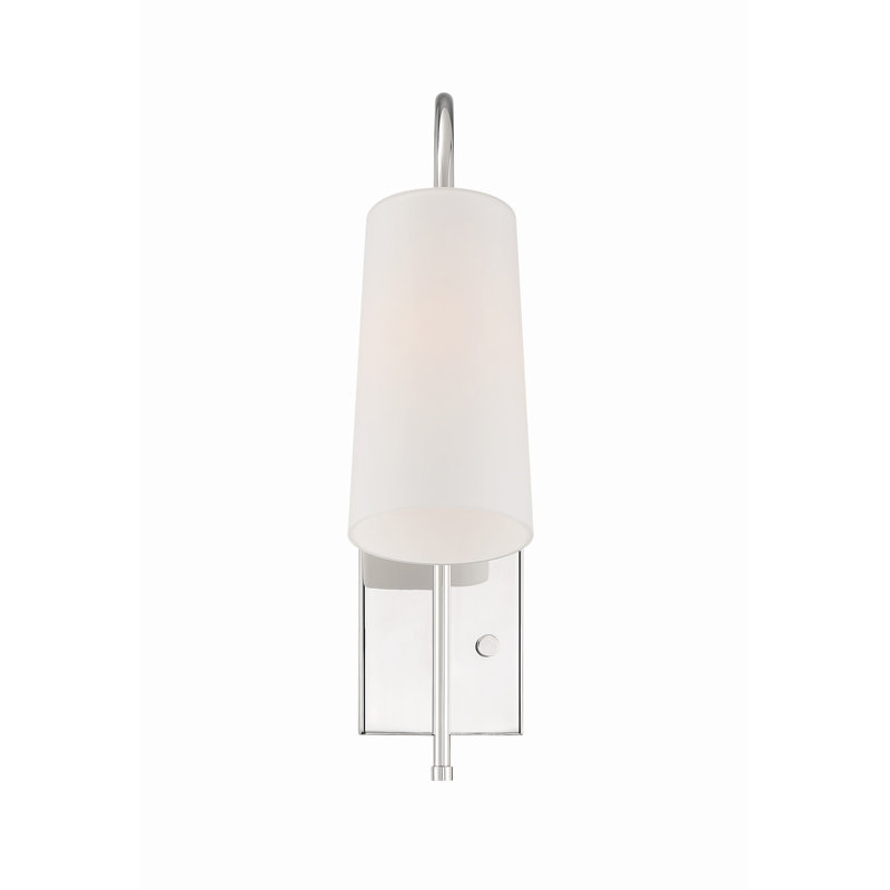 Applique murale en laiton vieilli 1 lumière Alexa, Nickel