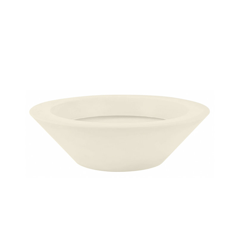 Centro Pot Planter, 5.75" H x 19.75" W x 19.75" D, Ecru