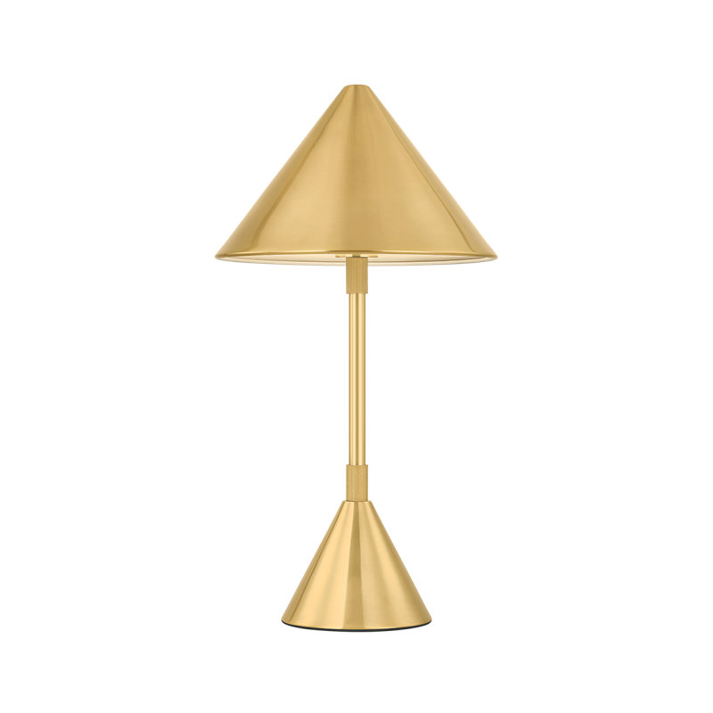 Salma Rechargeable Table Lamp in Aged Brass
