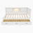 L-Shaped Bed Frame with Drawer and and Bookcase,Corner Bed Wooden Captain Bed-1373587487
