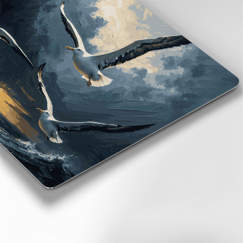 Art mural bleu nautique, 11" H x 14" W