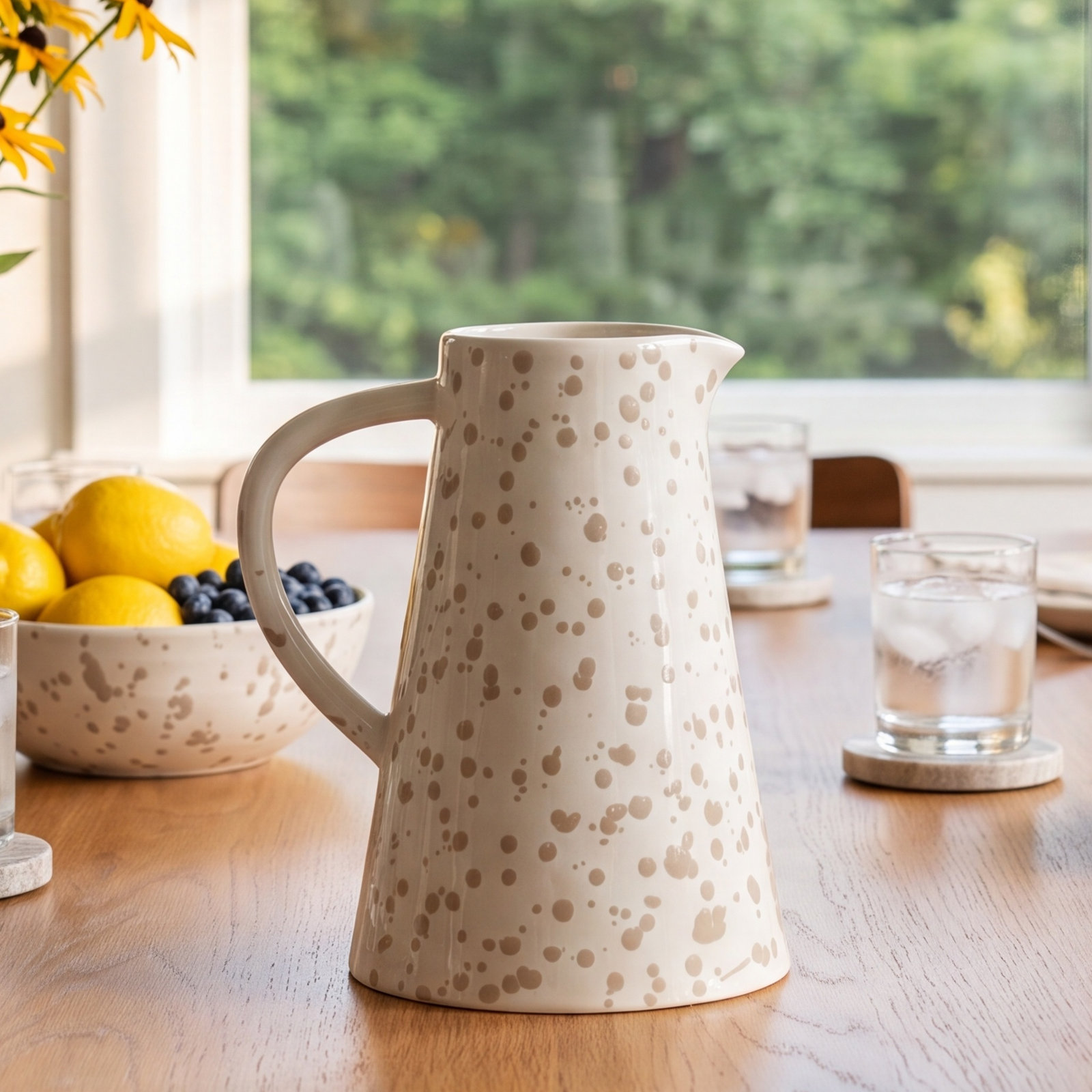Splatter Stoneware Pitcher