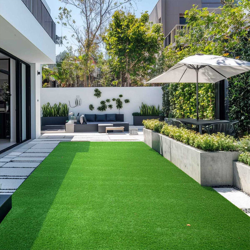 Tapis en gazon synthétique réaliste pour patio, pelouse, jardin et balcon, 0,8 po d'épaisseur, H 0,8 po x l 60 po x P 96 po
