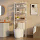 Calirose 23.6" W x 68 "H x 9.4" D Over The Toilet Storage with 4-tier shelf & 4 hooks