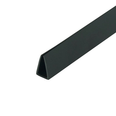 Outwater Plastics 131-BK-10 Black 1/4 Inch Styrene Plastic U Channel C Channel 60 Inch Lengths (Pack Of 20, 100 Feet)
