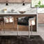 Calvin Upholstered Stool with Metal Frame