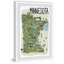 Green Minnesota Spots - Reproduction d'art graphique sur papier encadré-1026045171