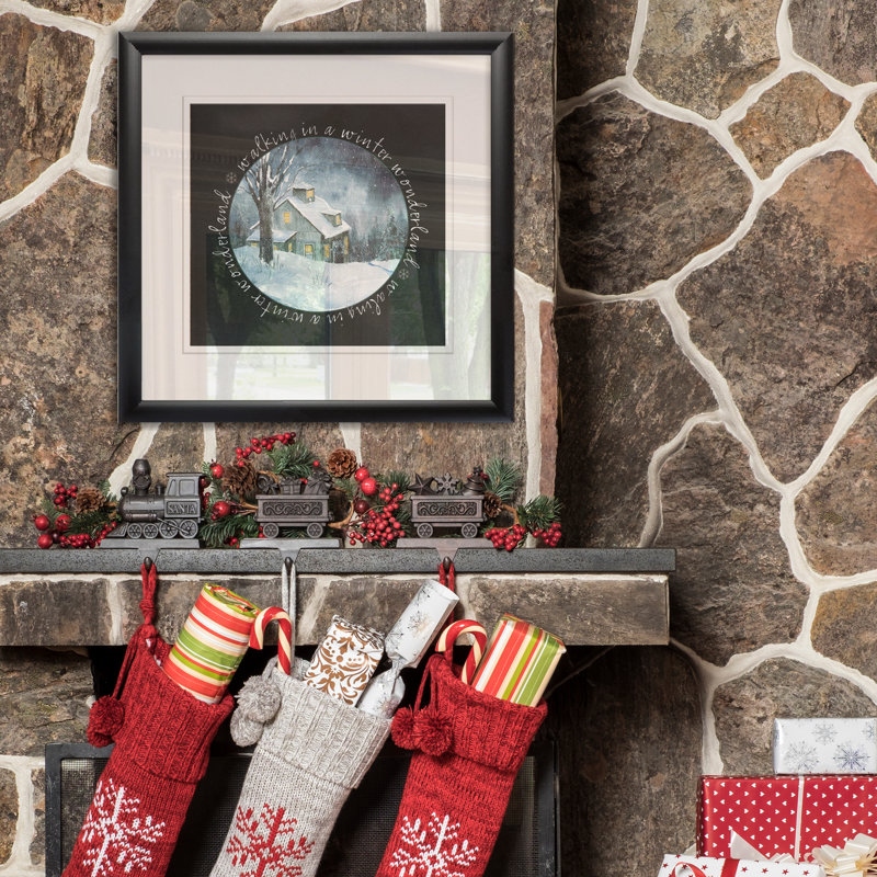 « winter wonderland », reproduction encadrée, H 26,5 po x l 26,5 po x P 1,5 po