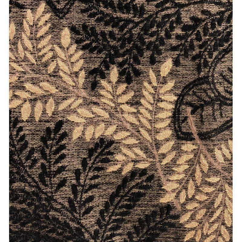 Coussin floral ébène Bonzai, 18 po x 18 po, Coussin décoratif